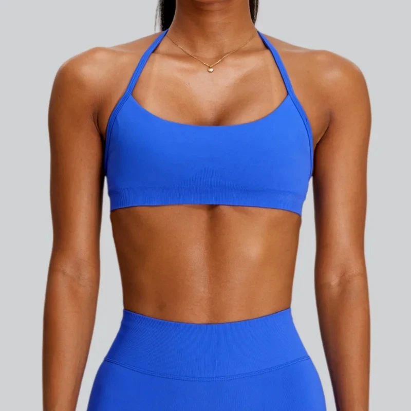 Seamless Yoga Bra Workout Tops Gym Fitness Sports Bras Sexy Athletic Sport Underwear Women Shockproo Backless Running Crop Top
