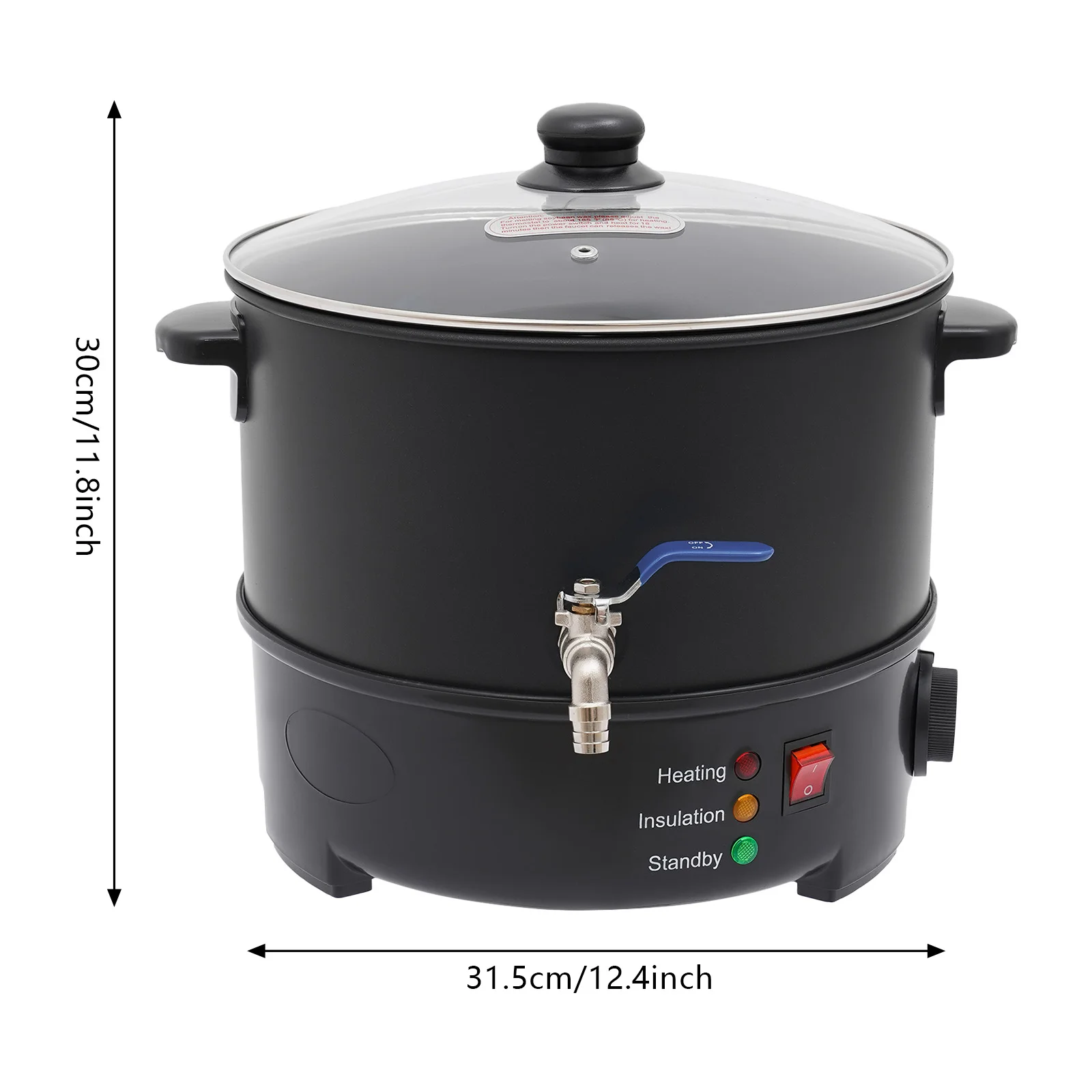 

Stainless Steel Wax Melter for Candle Making 7.7L/2.03Gal Electric Wax Melting Pot Wax Melter with Adjustable Temperature 1000W