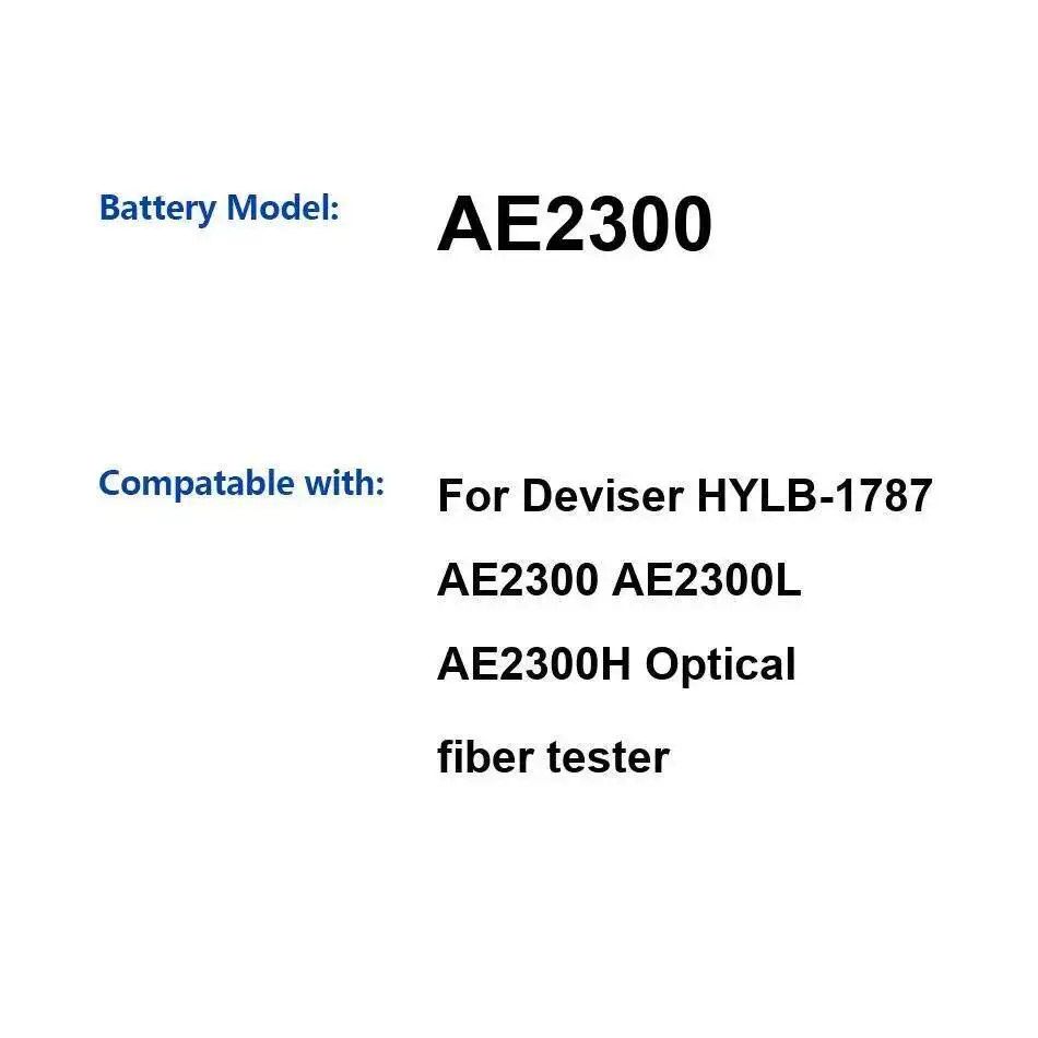 بطارية اختبار الألياف الضوئية 2500 مللي أمبير في الساعة لجهاز Hylb-1787 AE2300 AE2300L AE2300H بصري