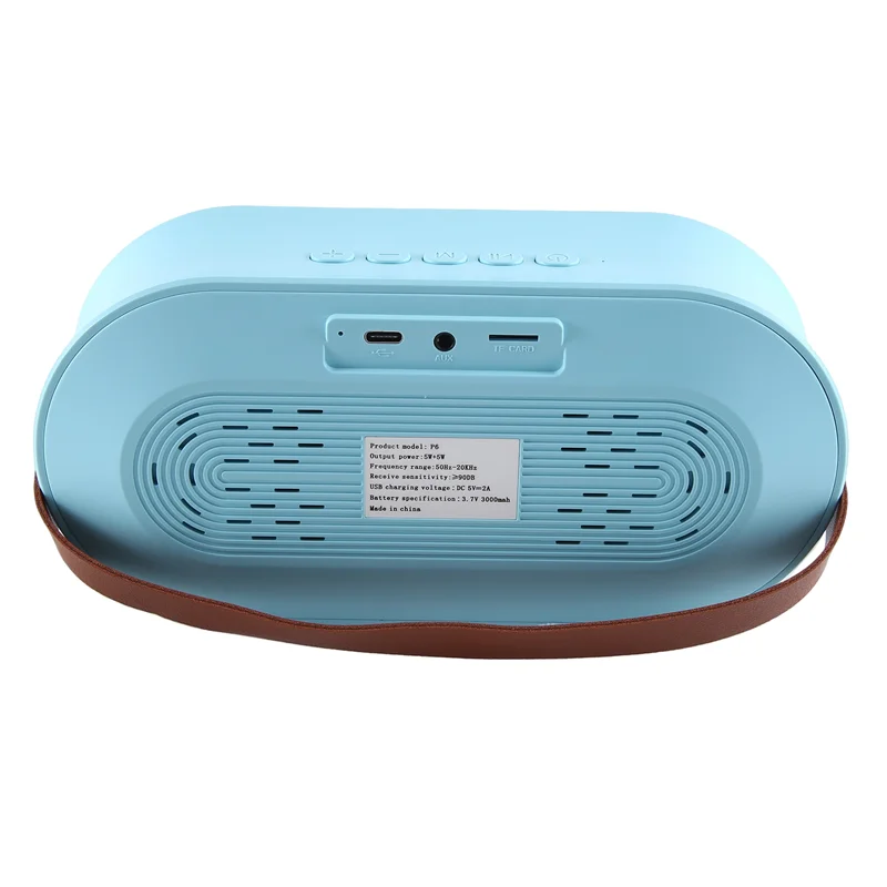 AY14 -Mini Karaoke Machine, Portable Bluetooth Speaker Set With 2 Wireless Microphone With LED Lights (Blue) Easy Install