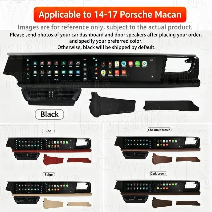 24.6inch Android 14 Upgrade Dual Screen Car Radio For Porsche Macan 2010-2017 Multimedia Player Carplay GPS Navigation Head Unit