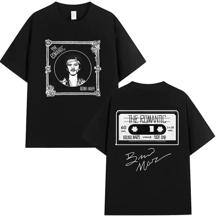 2026 Sommer Bruno Mars The Romantic Tour T-Shirt Herren Casual Fashion Baumwolle Kurzarm T-Shirts Mann Vintage Kleidung T-Shirt
