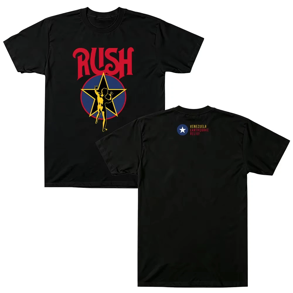 Earthquake Relief Rush Band Music Album Graphic Print T-Shirt Men Women Streetwear Fashion Awesome Design O-neck Cotton Top