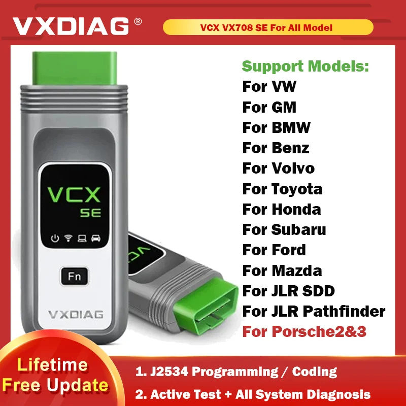 

VXDIAG VCX SE For All Model For Mercedes Benz ECU Coding Tool Automotive Diagnostic Tool For JLR DOIP OBD2 Scanner For Porsche 3