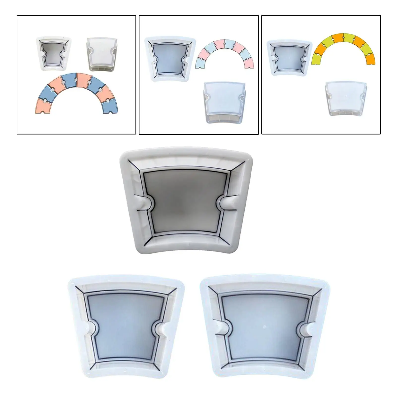 Concrete Brick Mould,Landscaping Courtyard Lawn Yard Round Concrete Block Brick Mould,DIY Casting for Patio Projects Shaft Wall