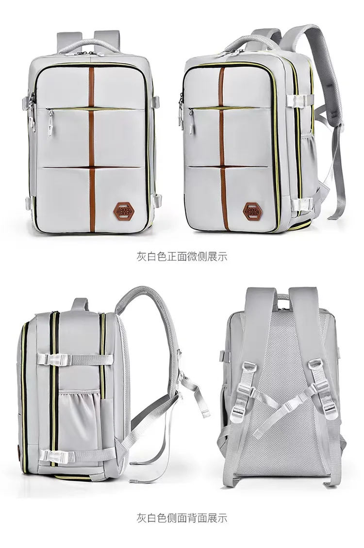 New large capacity backpack+waist bag 16 inch computer bag independent shoe compartment large capacity travel backpack