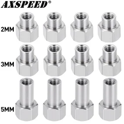 AXSPEED 4PCS M2 Hex Wheel Nuts Extension Adapter 2/3/5mm for Axial SCX24 AX24 1/24 RC Crawler Car Upgrade Parts