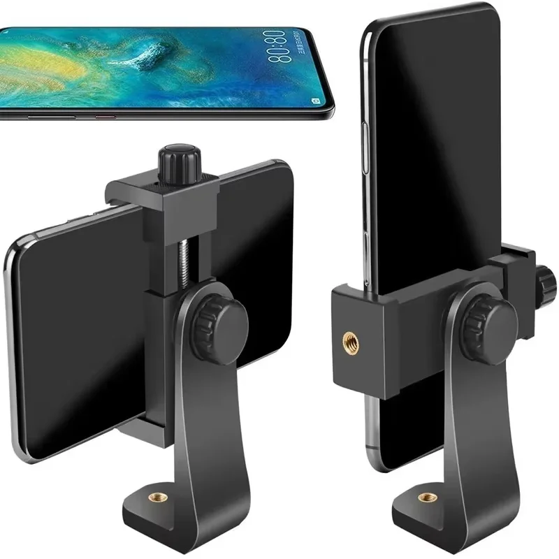 360° Rotation Tripod Bracket 1/4 Threaded Hole Mobile Phone Universal Tripod Mount Adapter Smart Phone Holder For iPhone Xiaomi
