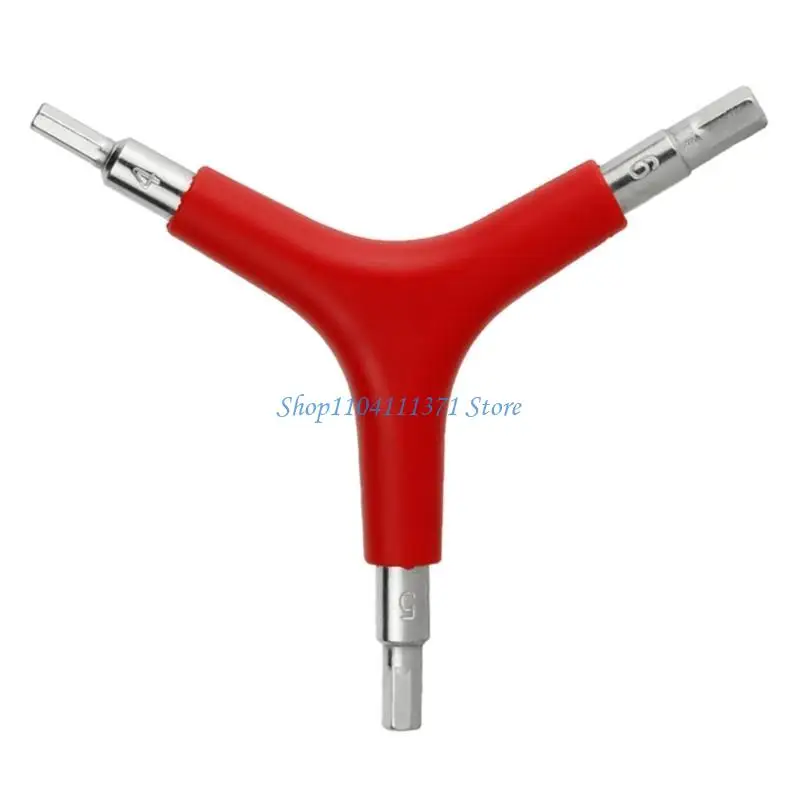 

P9FC 4mm 5mm 6mm Allen Keys Wrench Bicycles 3 Way Spanners Mountain Bike Wrench