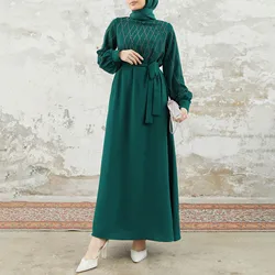 Ramadan Eid Dubai Elegant Abaya Kebaya Islam Muslim Kaftan Modest Dress for Women Robe Musulmane Caftan Marocain Femme Vestidos