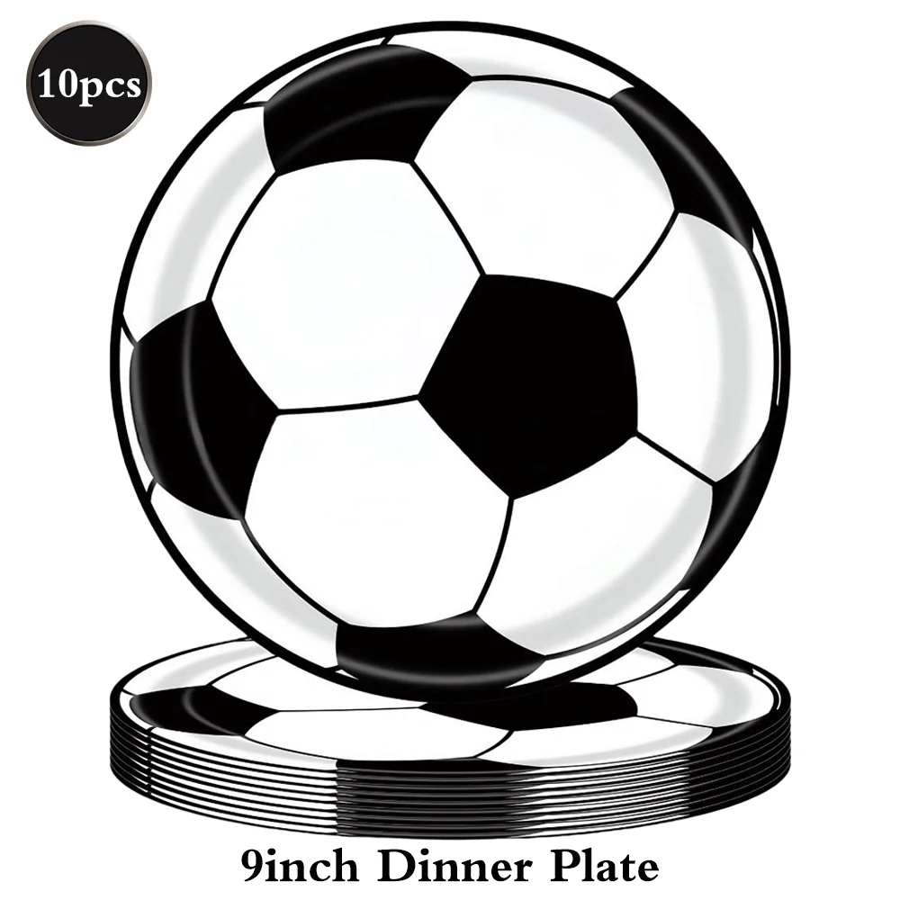 Fußball-Themenparty-Dekoration, Happy-Birthday-Banner, Fußball-Tischgeschirr, Popcorn-Box, Geschenktüte für Jungen und Mädchen, Sport-Fußball-Fans-Zubehör – Detail 16