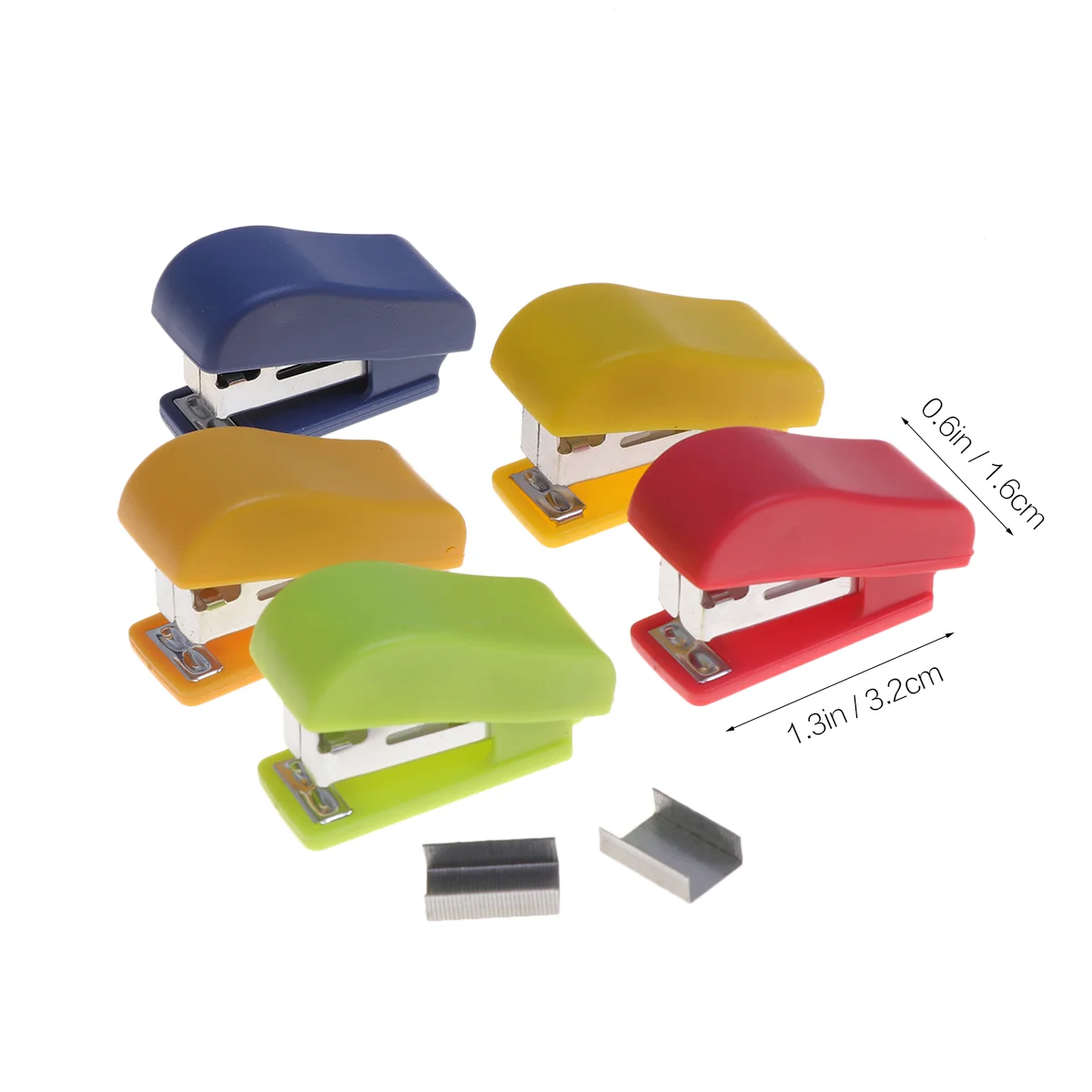 10pcs Mini Desktop Stapler Hand Stapler Office Home Stapler with Staple(Random Color) mini stapler desk stapler