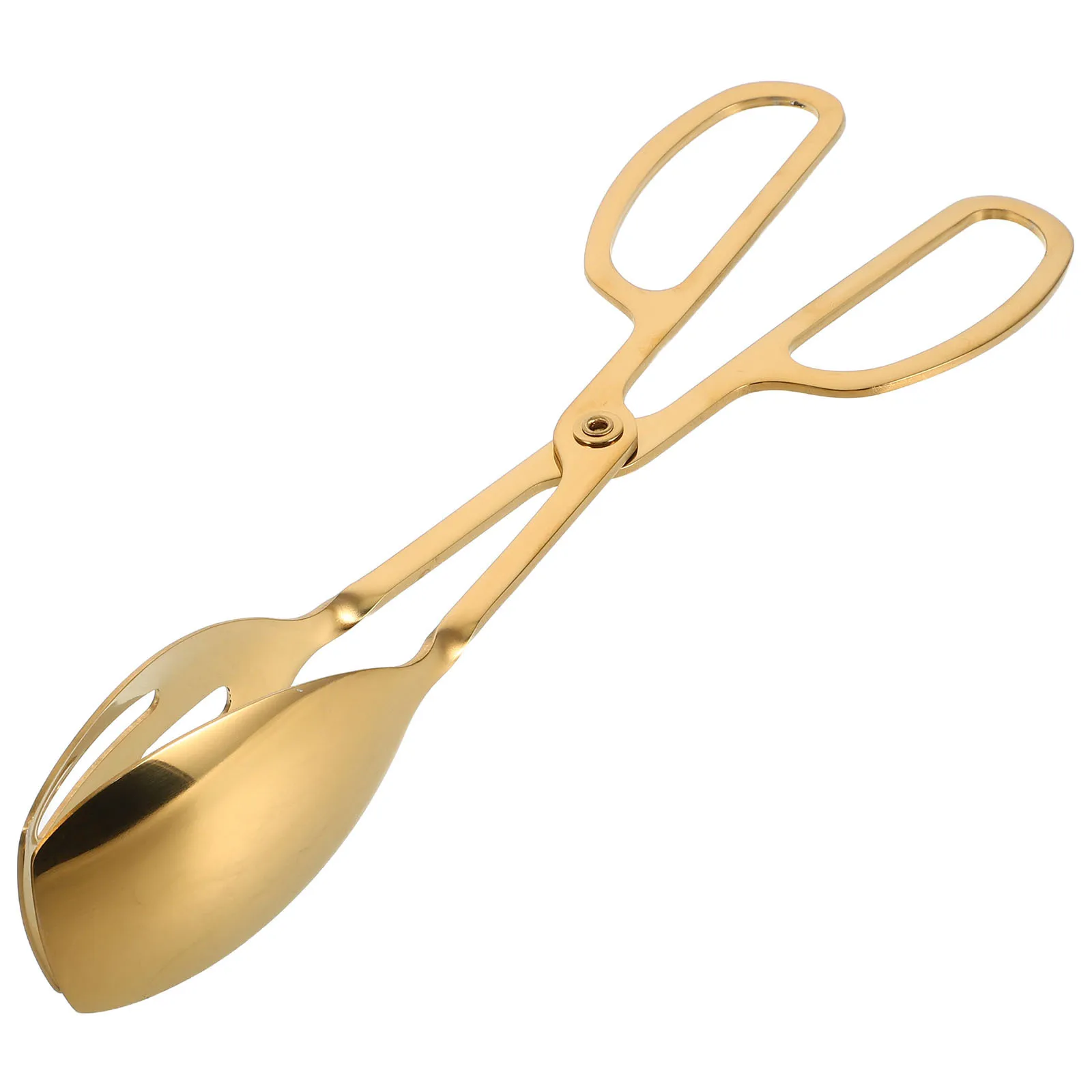 

Gold Stainless Steel Food Tongs Heat Resistant Grill Serving Buffet Kitchen Cooking Salad Bread Steak Clamps Steel Food Tongs