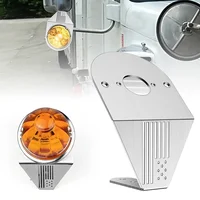 Luz Led Universal de sandía, soporte lateral, luz de señal de giro de acero inoxidable para remolque Kenworth Peterbilt 12V 24V