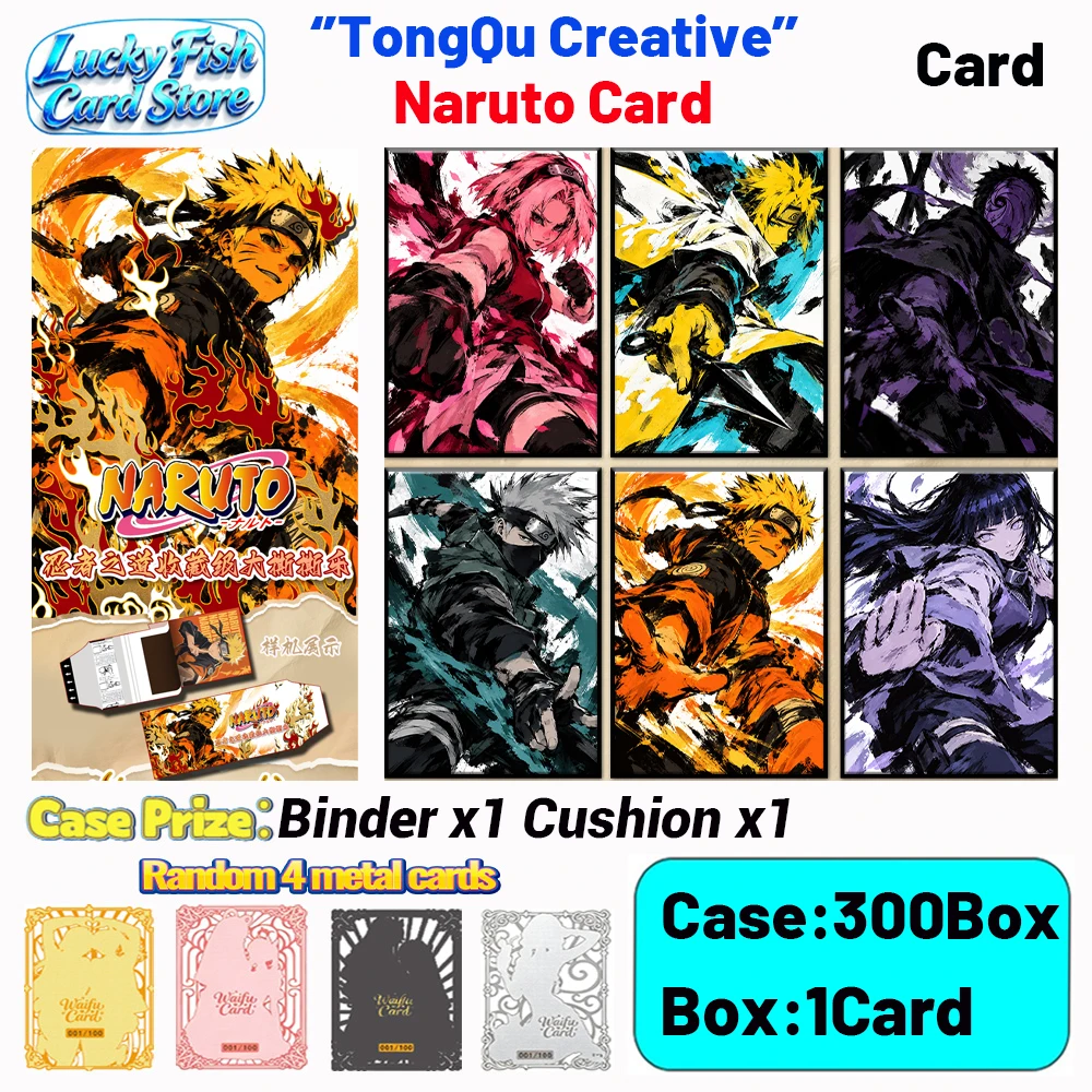 Wholesale 2026 New TongQu Creative Studio Naruto Card Tearing Raqqa Anime Collectibles Character Fan Gift