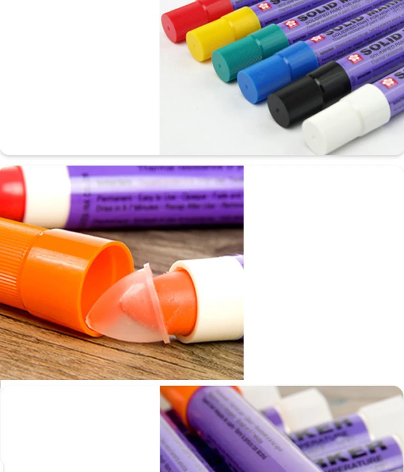 1 Stück Sakura Solid Paint Pen XSC, dauerhaft nicht verblassend, für Ingenieurwesen, Holz, Metall, Reifenmarkierung, mehrfarbig, Industriebedarf – Detail 5