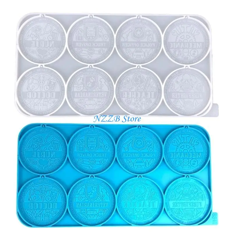 

T21F Professional Keychain Silicone Mold with Hole Keyring Pendant Handmade Mold Valentines Day Birthday Gift Jewelry