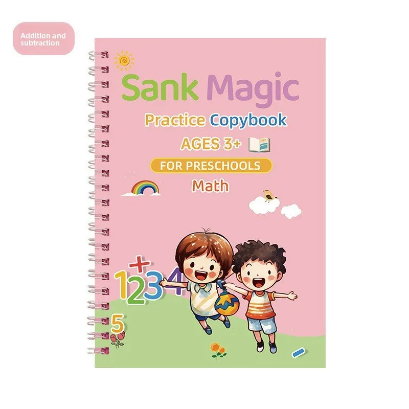 Groove Control Pen Oefen kalligrafie voor kinderen, Engelse alfanumerieke wiskundige tekening, trainingsboek