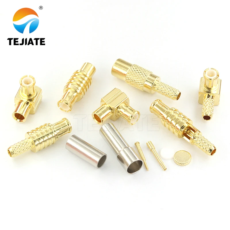 1PCS MCX Female and Male Plug Right Angle 90 Degreen Crimp Plug for RG405 RF Connector