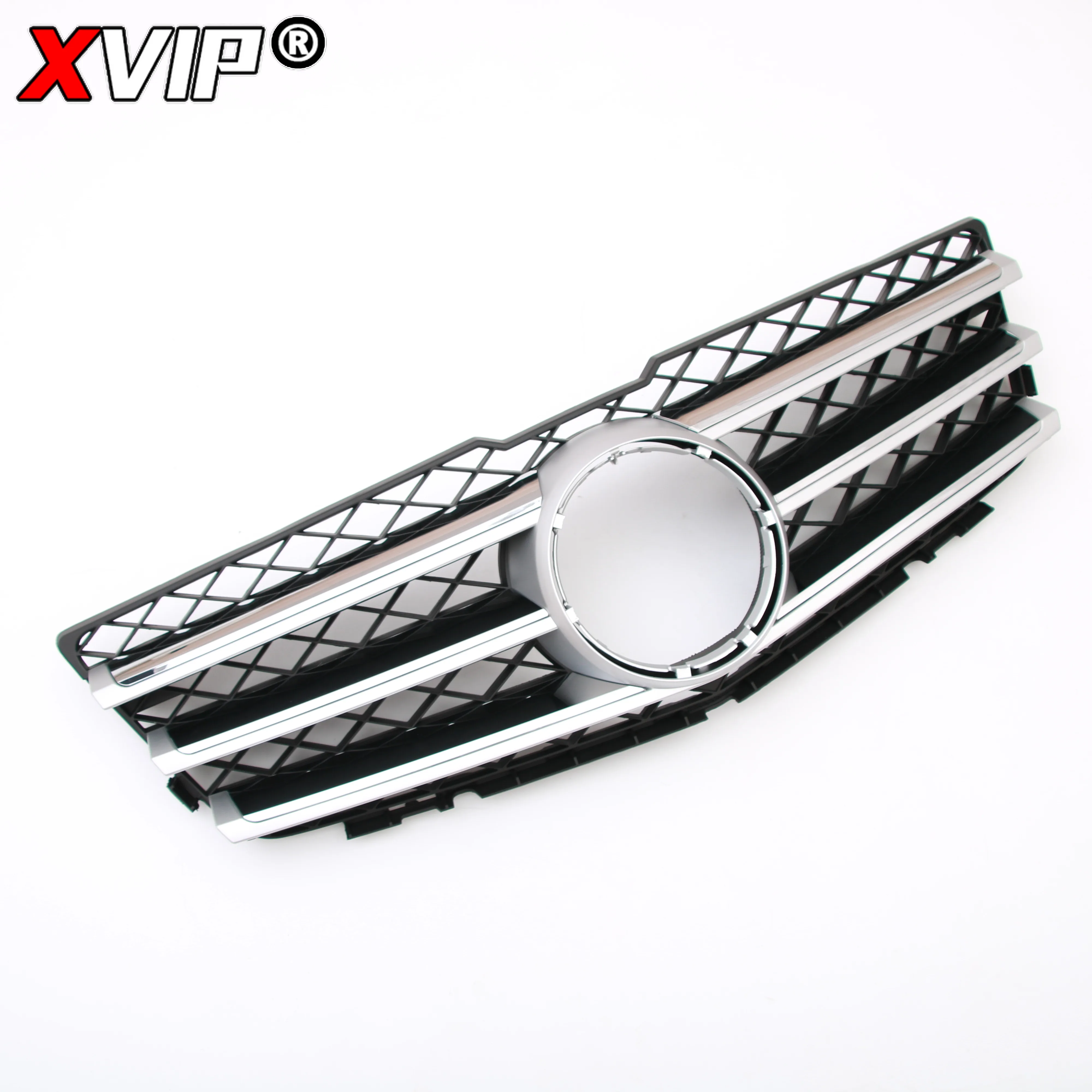 XVIP Front Glossy Black Bumper Grille For Mercedes Benz GLK-Class X204 2008-12 GLK280 GLK300 GLK350 Diamonds Style Upper Grilles