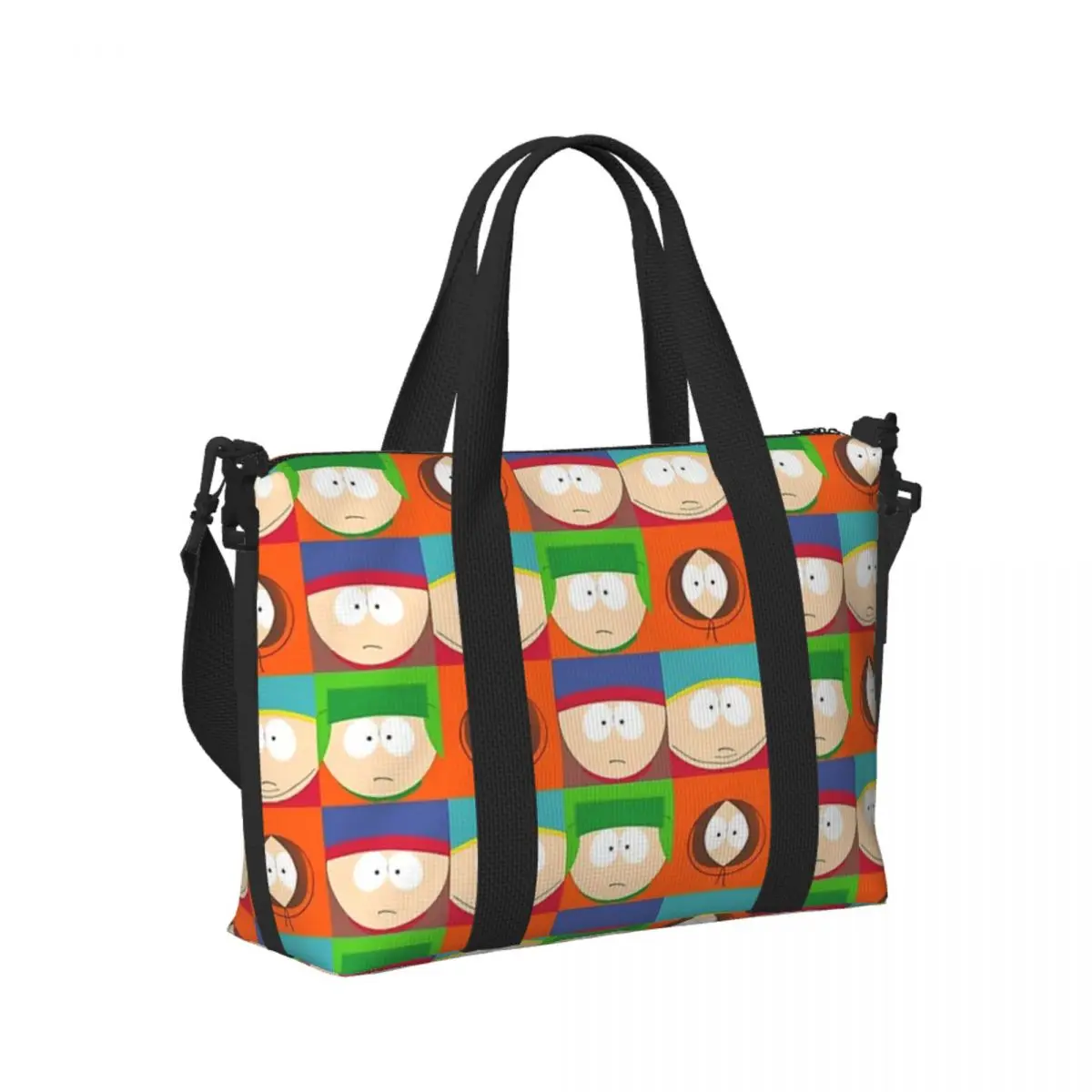 

Southpark Boys Cartoon Anime Beach Travel Bag Large Capacity Tote Bags for Gym Sport Women Shopping Duffle Shoulder Bag