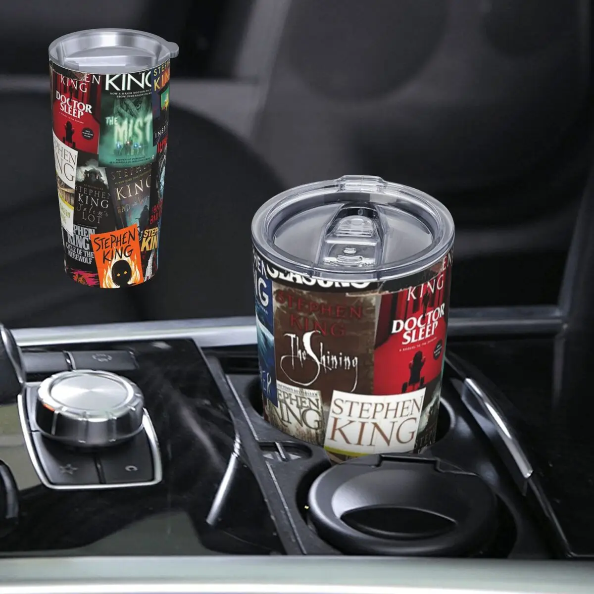 Stephen King Book Covers, Horror Bookworm Stainless Steel Tumbler Vacuum Insulated Mug Thermal Cold Bottle Straws With Lid 20oz