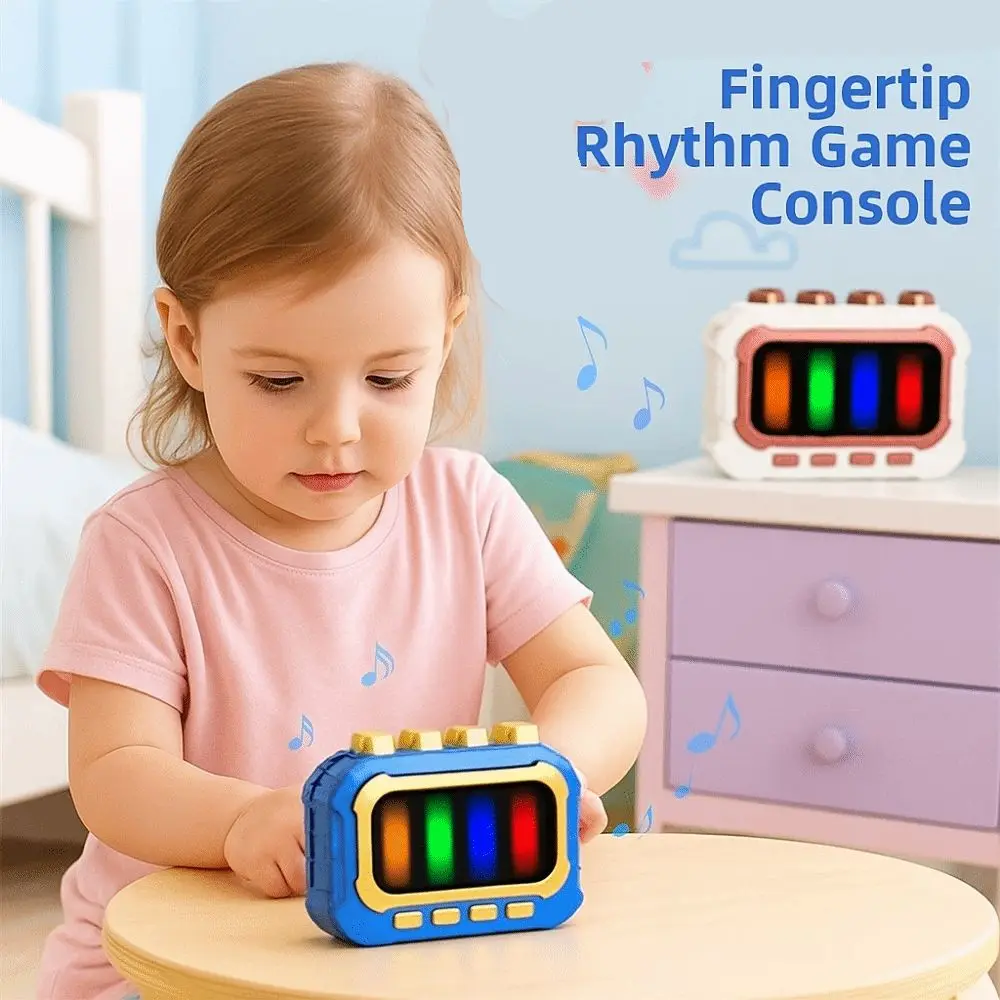 Musica elettronica Gioco del ritmo Travaglio della velocità della mano Pressa veloce Kid Fingertip Fidget Toy Educational Light Up Puzzle Game Machine