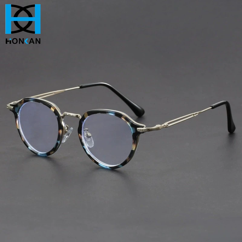 Retro Round Glasses Men New Fashion Anti Blue Light Spectacle Eyeglasses Women Trendy Vintage Brand Design Optical Glasses - Image 5