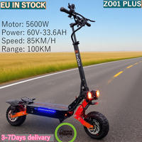 2025 Hot Sale ZonDoo ZO01 plus 5600W60V33AH Dual Motor Off-Road Electric Scooter, Type C Full Suspension Fast Speed 65KMH 45MPH