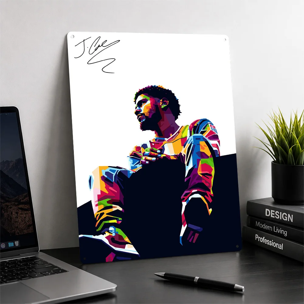 J Cole Metal Poster Musical Wall Art Personalized Vintage Tinplate Sign for Music Room Studio Bedroom Home Decor Display Plaque