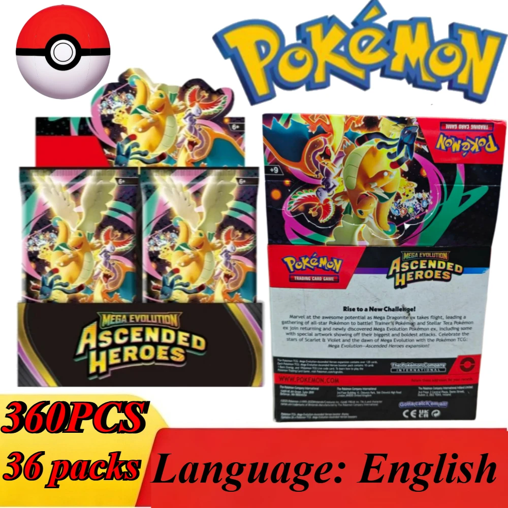 pokemon trading card game dragonite ex box TCG Ascended Heroes Booster English Mega Evolution Theme Rare Holographic Cards Collection Gift It’s the perfect mix of collectible appeal and competitive strength for both longtime fans and newer trainers Pokemon Cards - Dragonite EX