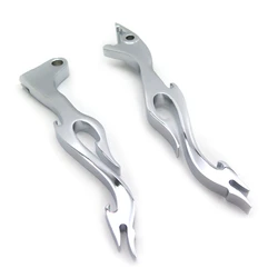 Brake Clutch Flame Hand Levers for Honda Shadow 600 750 1100 Magna 750 VT1300 CBR600 Chrome Aftermarket Motorcycle Parts