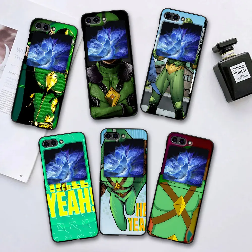 Kite Man Hell Yeah! Case for Samsung Galaxy Z Flip6 Flip5 Black Cell Phone Cover Z Flip 5 6 Hard Shell Zflip5 Zflip6 Cases Funda