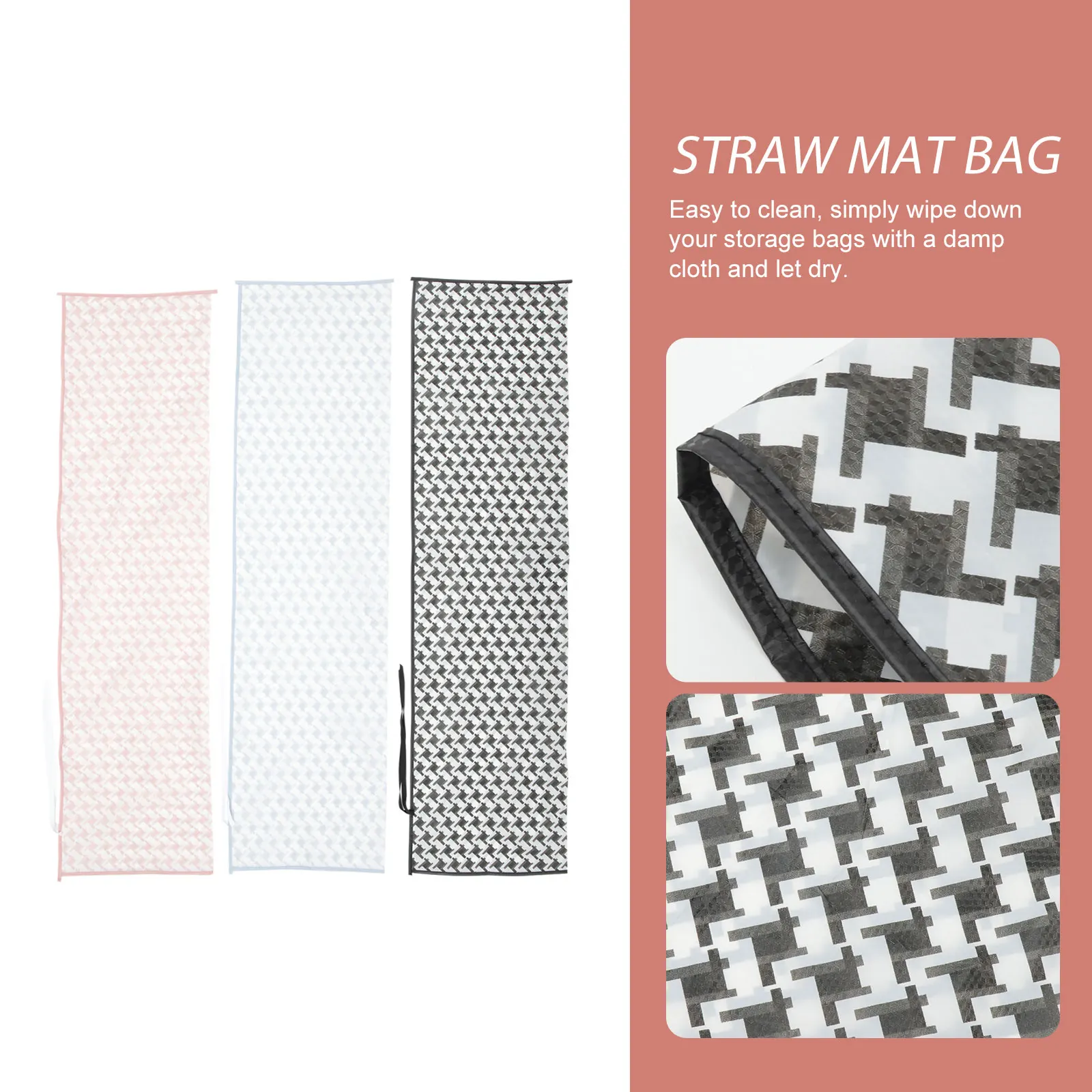 

3pcs Mat Straw Holder Plastic Summer Sleeping Bag For Yoga Blanket Mats Foldable Bedding Organizer Space Saving Under Bed