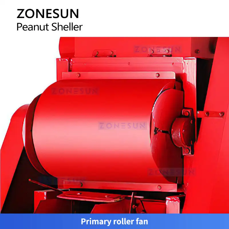 ZONESUN ZS-HTK2 Automatic Peanut Sheller Machine Electric Peanut Shelling Kernel Separator Heavy Duty Hulling Machine 800kg/h