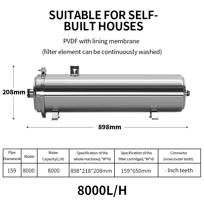 DIVEDEER 3000L/5000L/8000L Groot watervolume voor direct drinken Rvs Huishoudelijke Huis Keuken Kraanwaterfilter