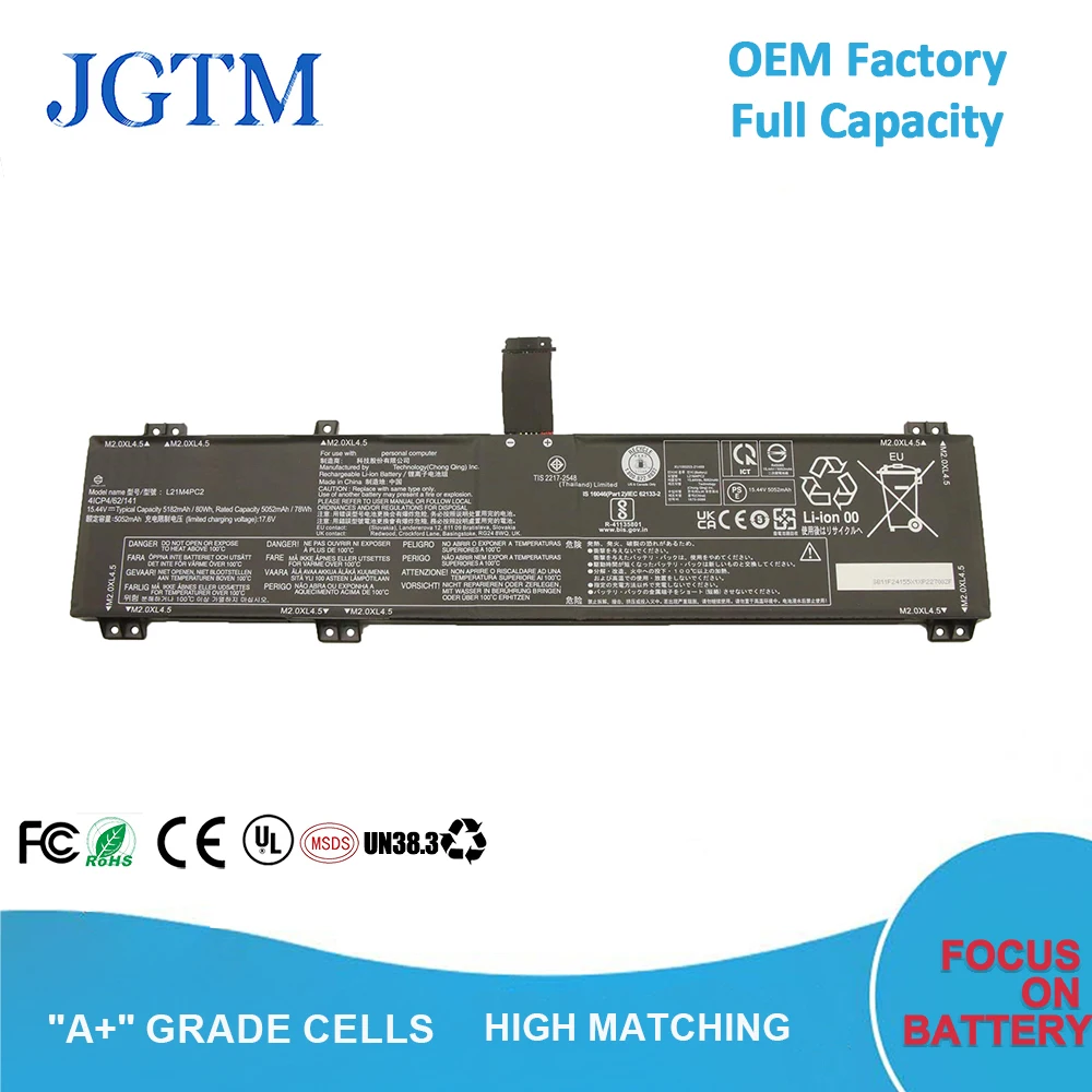 Bateria para Lenovo Legion 15iah7 15iah7h Legion Pro 16iah7 Série 16iah7h L21b4pc0 L21m4pc3 L21c4pc1 L21m4pc2 Sb11f24155