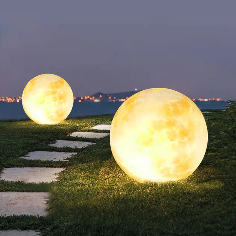 

Outdoor Moon Lamp Courtyard Landscape Lawn Lamp Beauty Chen Decoration Festival Scenic Spots Decoration Planet Lamp