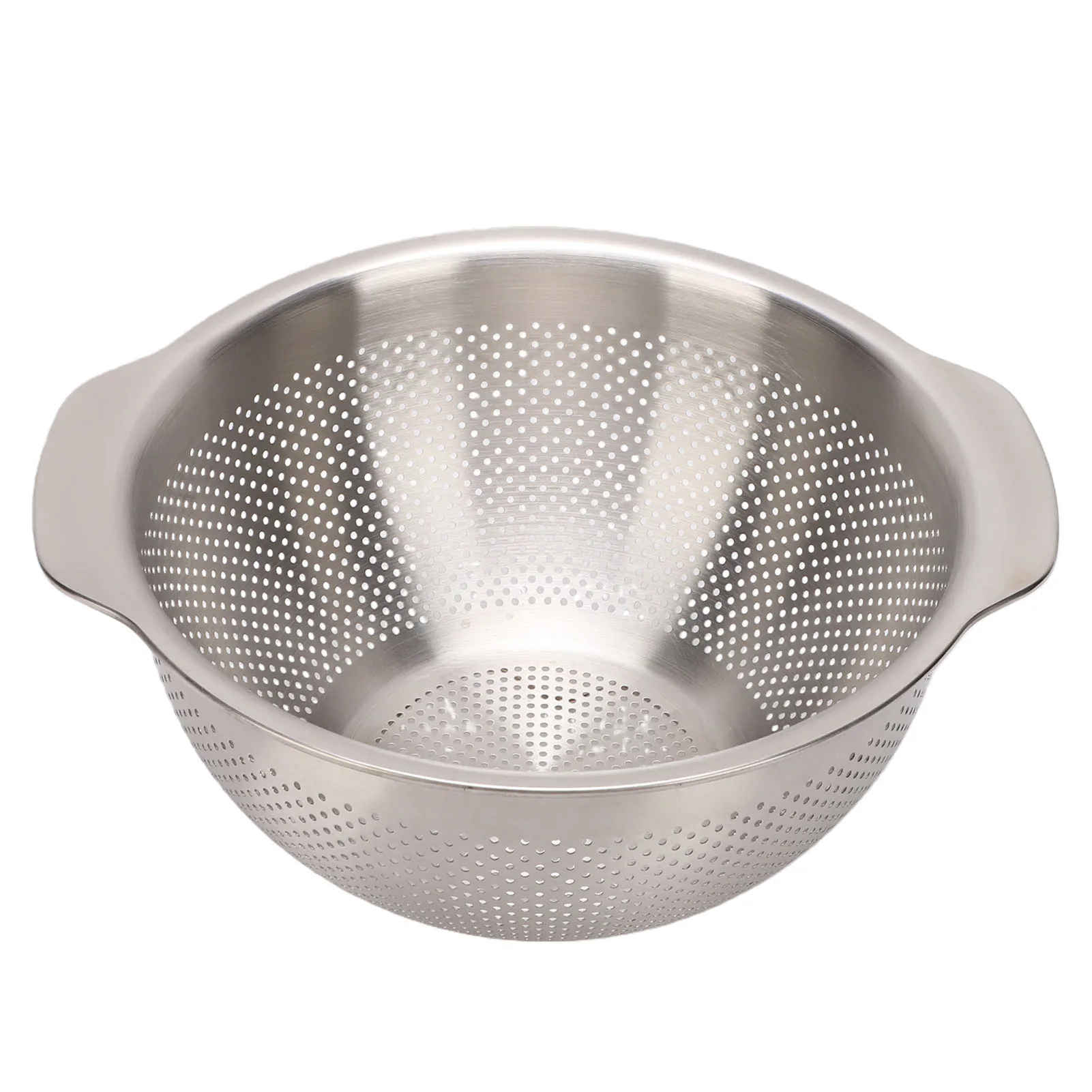 Stainless Steel Colander Strainer Dense Holes Kitchen Gadget Food Strainer Basket with Handle for Washing Vegetables Fruits