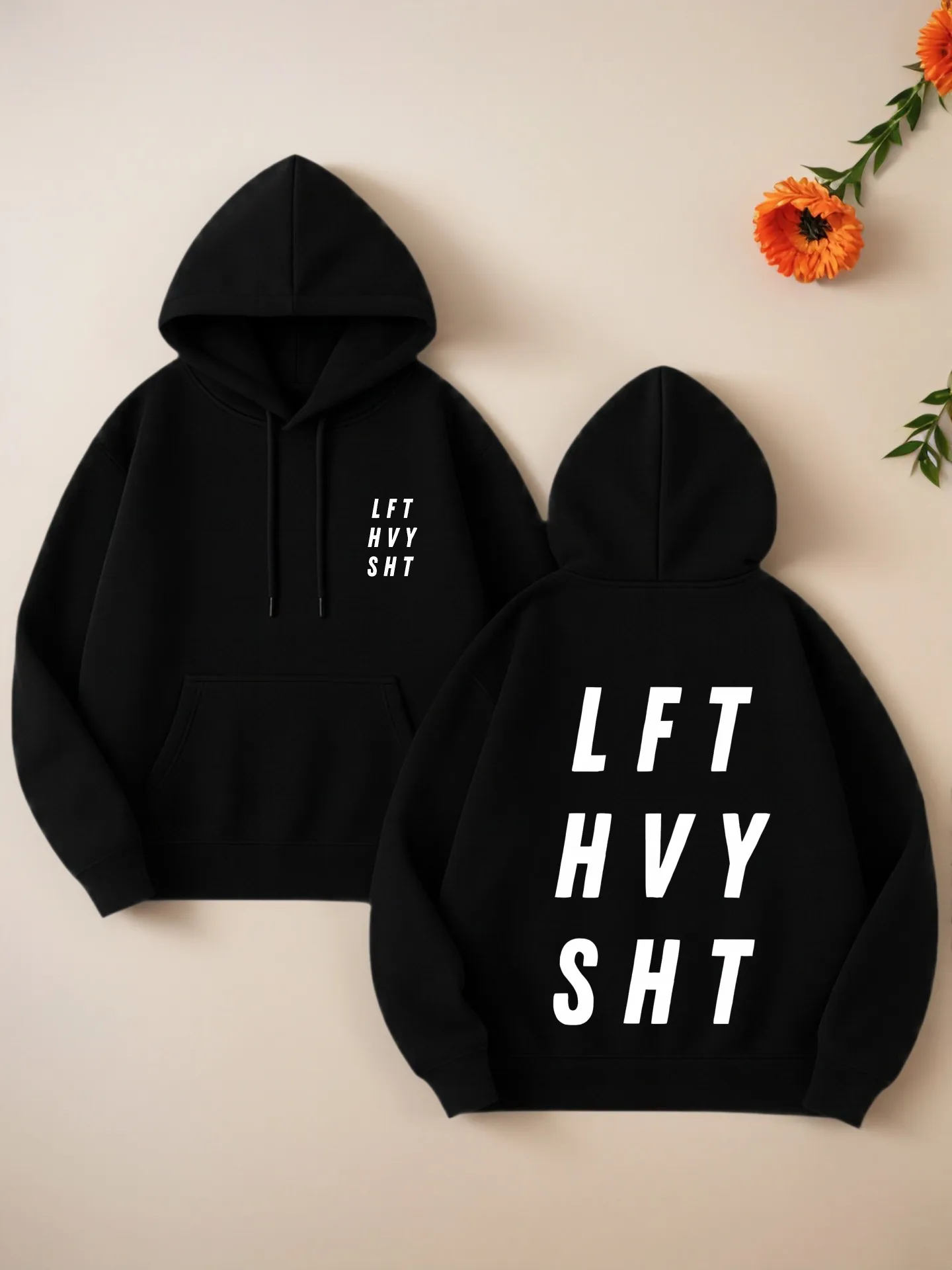 

Graphic Hoodie Women, Letter Print, Streetwear Style, Cotton Blend, Casual Everyday Wear, For Teens