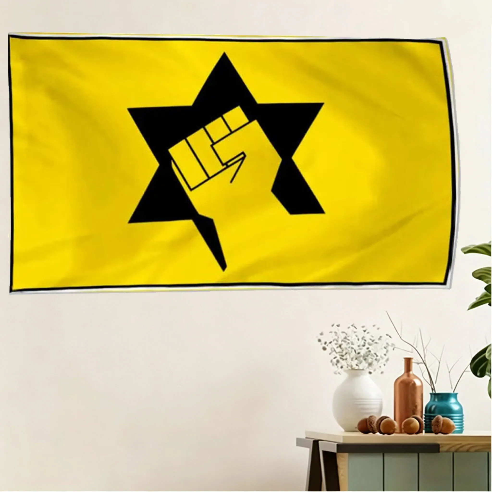 JDL Flag Tapestry Jewish Religious Defense Flat Print Wall Hanging Watch Party House Bedroom Decor