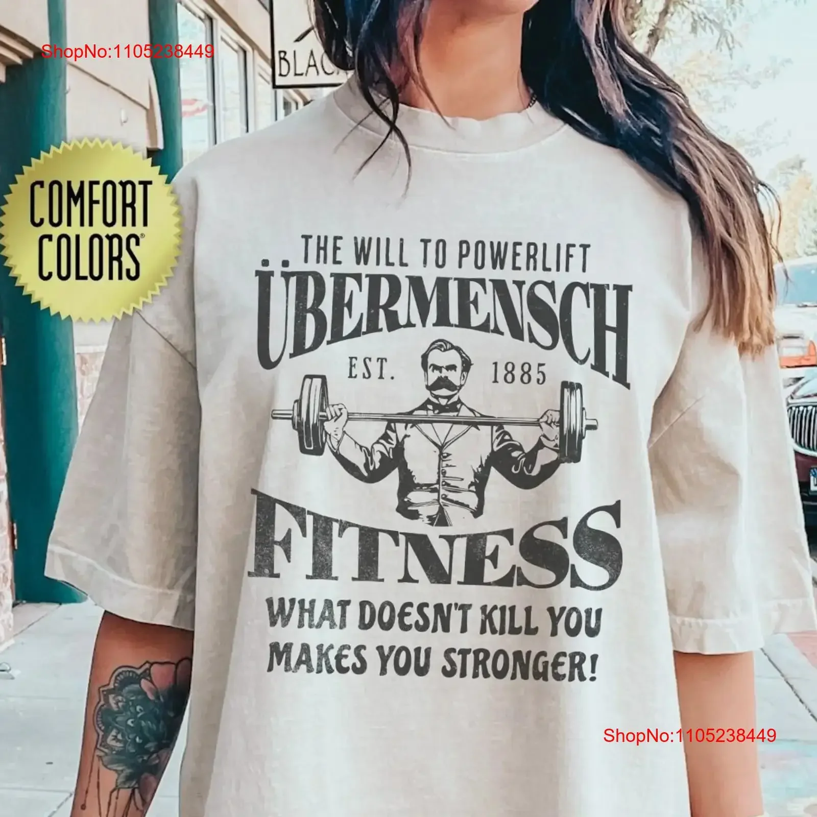 Nietzsche Gym Pump Cover T Shirt Philosophy Vintage WorkouT Lifting Weightlifting Trainer vintage Washed Versatile Comfortable