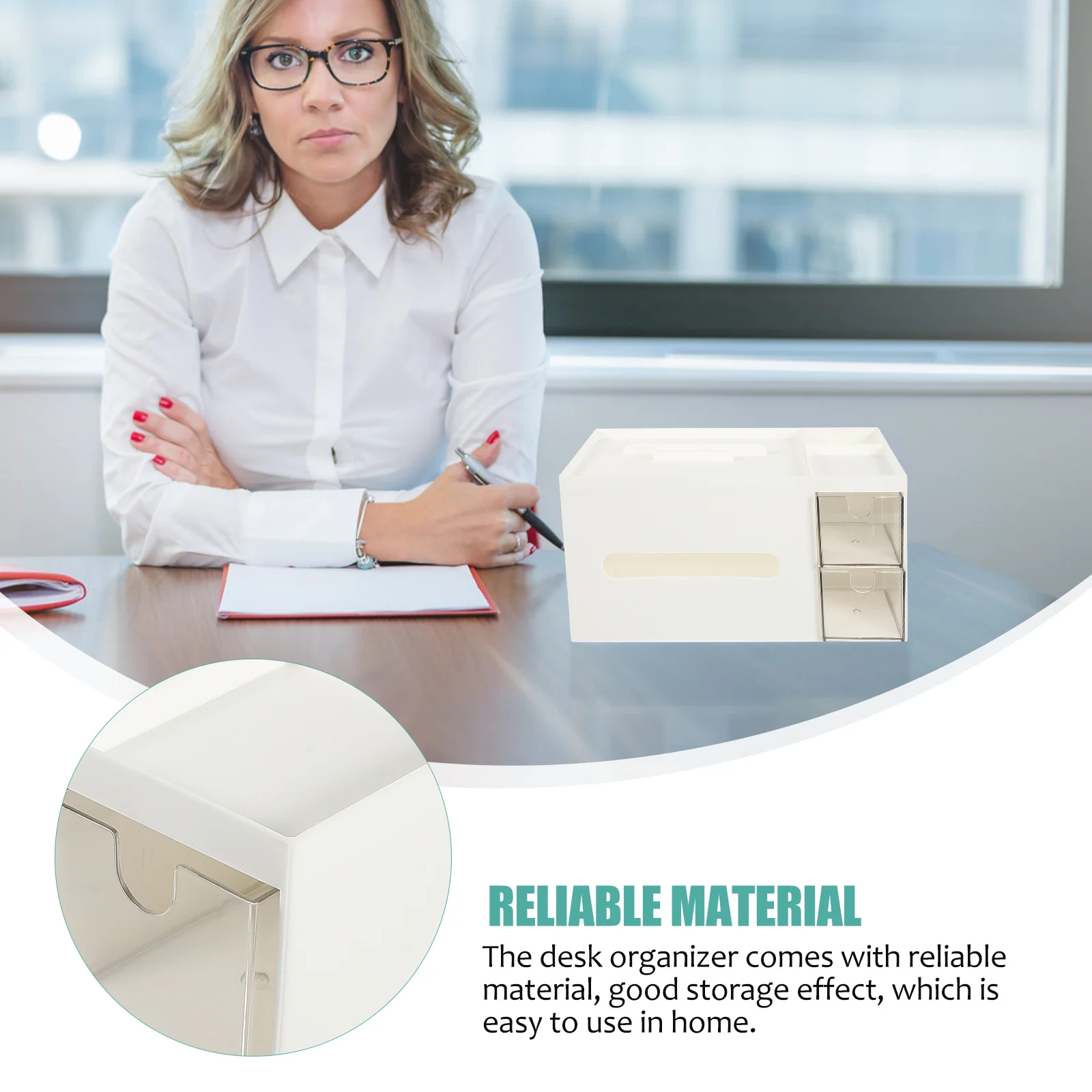 Desk Organizer Drawer Type Storage Case for Makeup Brushes Stationery Cute Multi-Function Practical Desktop Cute Desk Organizer