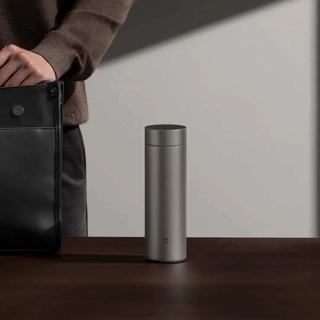 Xiaomi Mijia 보온병 컵 Ti2 TA1 순수 티타늄 소재 6시간 따뜻하게 유지 480ml 196g 경량 건강 음료