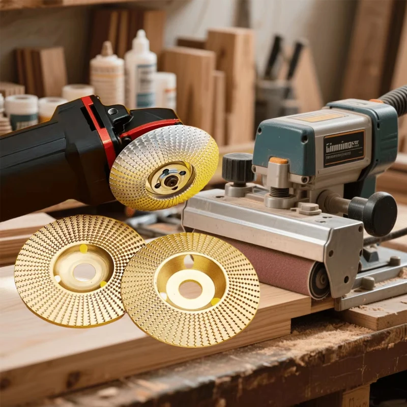 3Pcs Wood Carving Grinding Wheel Disc Set Curved Surface Fine Polishing Durable Angle Grinder Accessories for Pine Craft Sanding