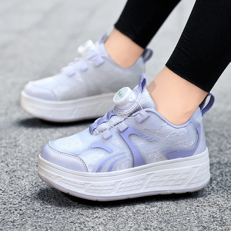 2025 Nuevos tacones de moda para niñas: ligeros, antideslizantes, resistentes al desgaste, suela blanda con hebilla giratoria