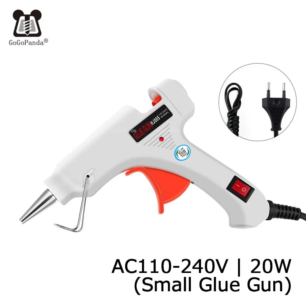Free Shipping Electric Heat Hot Melt Glue Gun Crafts Repair Tool Professional DIY 110-240V 20W