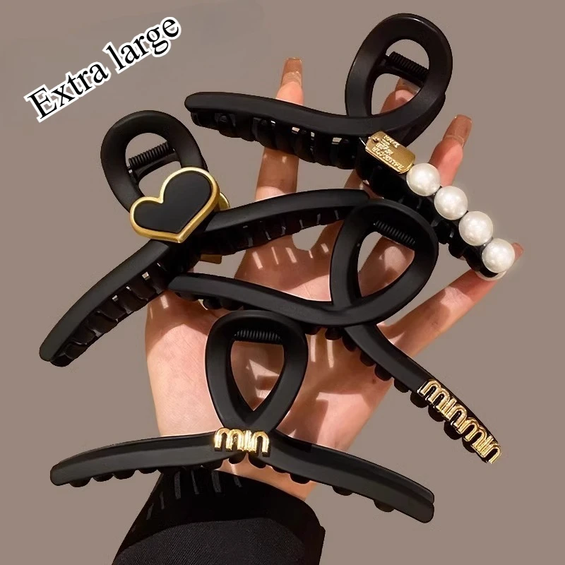 

New Ins UV Sprayed Arc Square Hair Clip for Back-of-Head Updos Elegant Half-Up Hair Accessory for Women