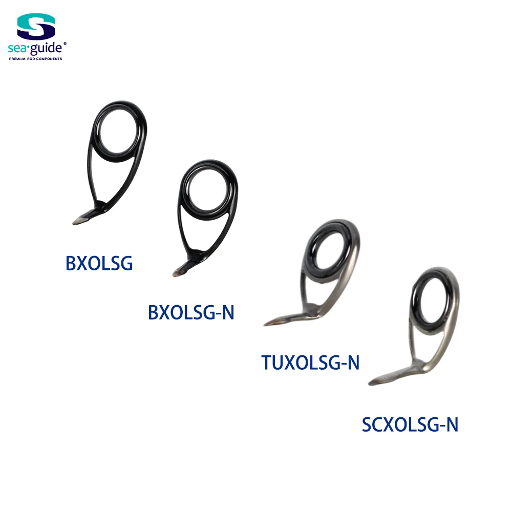 Seaguide XOG Guide Stainless Steel Fram SIC Ring single foot for Light Spinning and bait casting Fishing Rods 2PCS