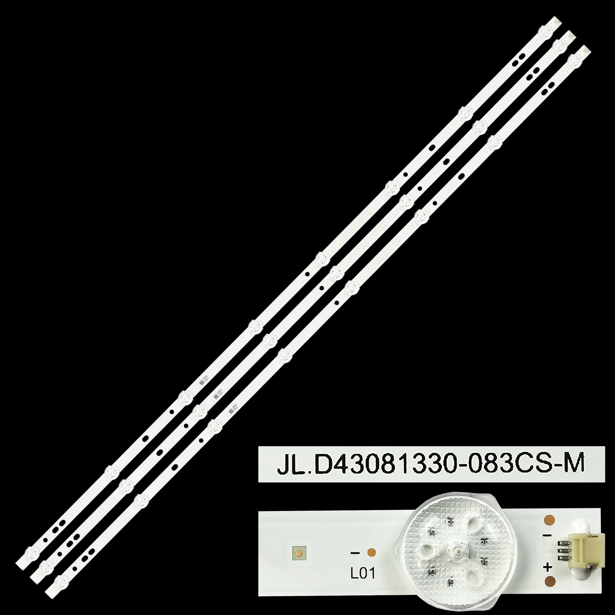 Strip lampu latar LED 30 buah/set untuk LC430DUY-SH DEXP F43D7000 JL.D43081330-083CS-M A1 E469119 T43D16SF-01B L43E9600